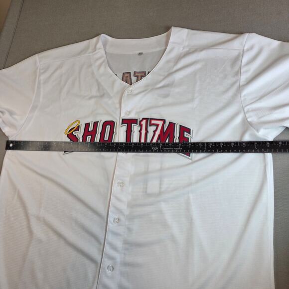 Shohei Ohtani XXXL Custom Fan Jersey Sho Time 17 White Baseball Shirt - Picture 10 of 11